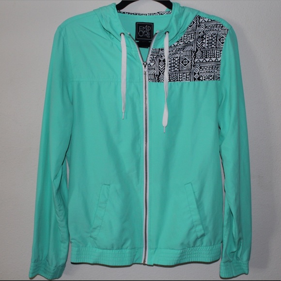 Turquoise Windbreaker - Picture 1 of 4
